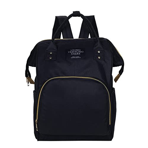 JXGSGOGO Diaper Bag Multifunction Travel Backpack Waterproof Large Capacity Handbag Black