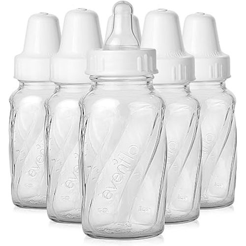 Evenflo Feeding Classic Glass, Twist Bottles, 4 Oz, 6 Bottles.