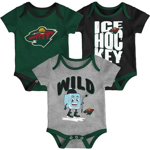Outerstuff NHL Newborn Infant Triple Header 3 Pack Bodysuit Creeper Set