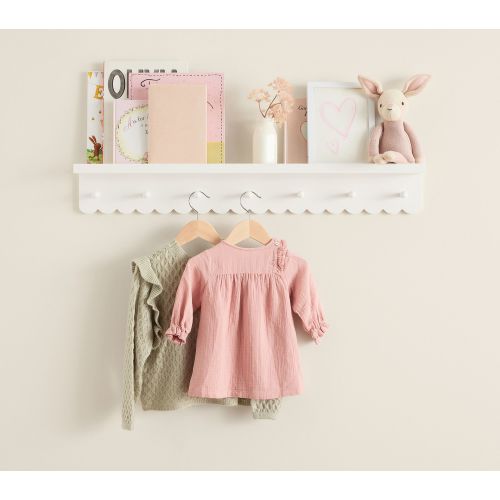Scalloped Peg Rack (36") Wall Shelf | Pottery Barn Kids