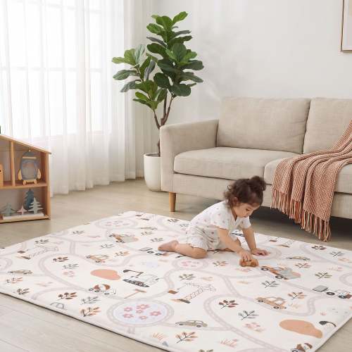 Everyday Explorers™ Baby Play Mat | Coral Velvet 1.3" Memory Foam – PaPaMat