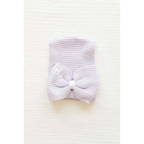 Hand Stitched Newborn Bow Hat