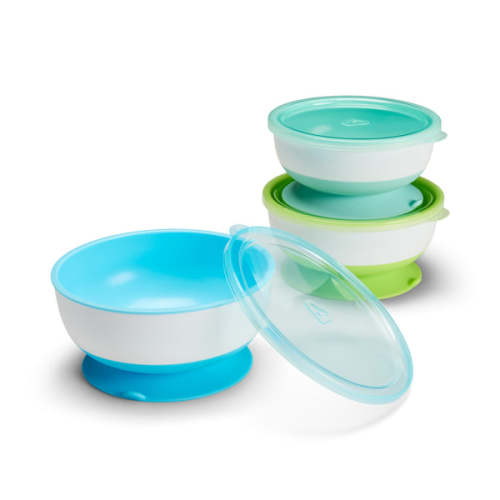 Stay Put™ Suction Bowls & Lids, 3pk | Munchkin