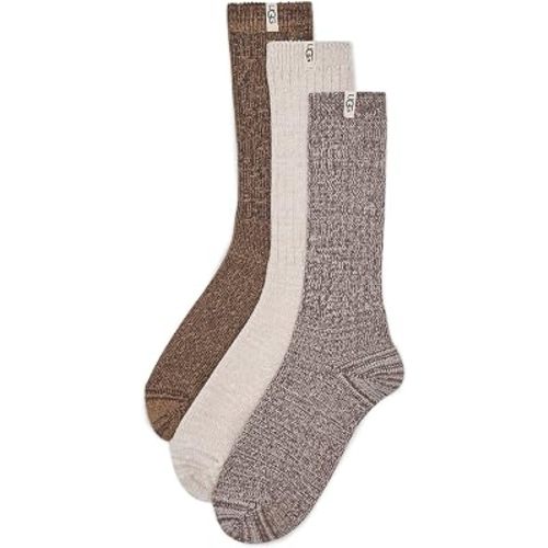 UGG Women's Rib Knit Slouchy 3 Pack Crew Socks