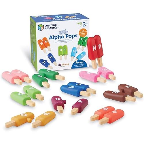 Learning Resources Smart Snacks Alpha Pops - Toddler Educational Alphabet Toys, ABC Puzzles, Ice Cream Toy, Preschool Classroom Must Haves, Homeschool, Toddler Letter Learning , Gifts for Kids