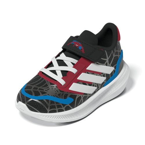 adidas Baby-Boy's Marvel Run Falcon Elastic Lace & Strap Sneaker