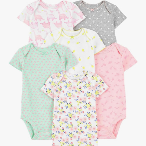 Simple Joys by Carter's Baby-Girls 6-Pack Short-Sleeve Bodysuit