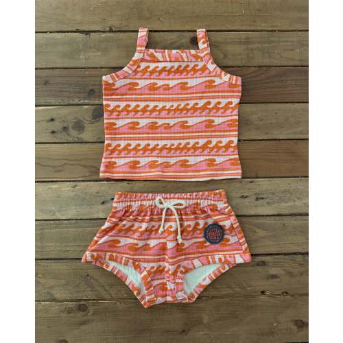Pink Waves Little Surfer Girl Two-piece set