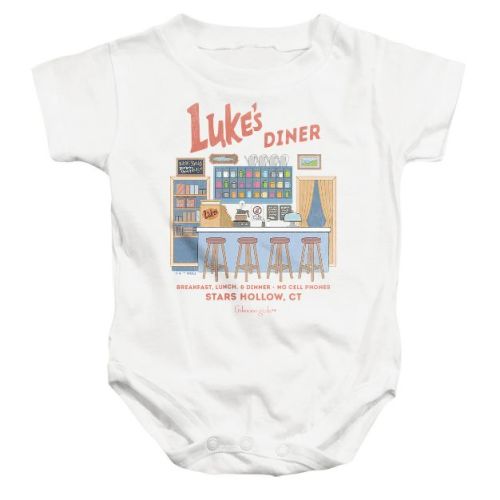 Baby Gilmore Girls Stars Inside Luke's Diner Infant Bodysuit, White, 6 Months