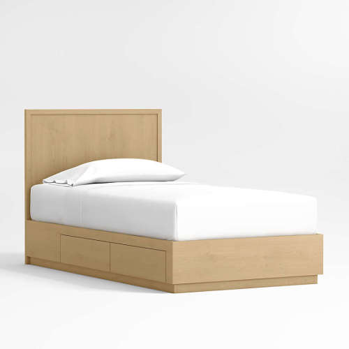 Oliver Natural Wood Kids Twin Storage Bed