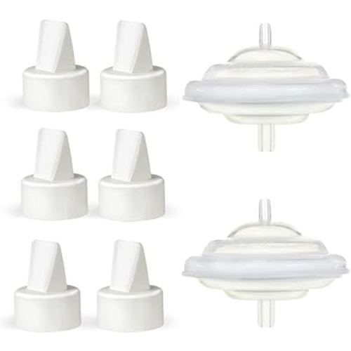 Replacement Duckbill Valves and Backflow Protector for Spectra, Compatible Pump Parts Spectra S1 S2 9 Plus by PumpMom (Not Original Accessories), White