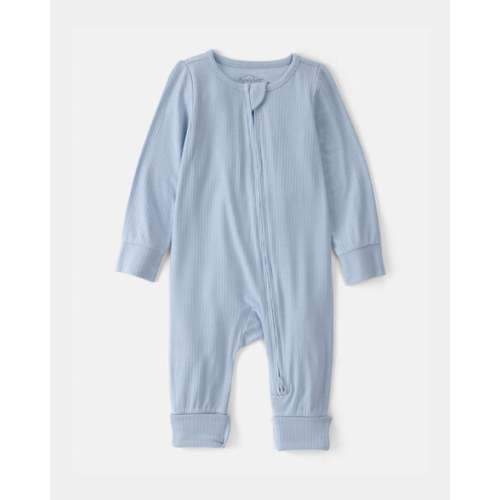 Baby Boy 2-Way Zip PurelySoft Sleep & Play Pajama - Blue | Carter's