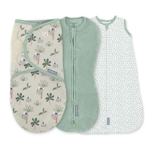 SwaddleMe by Ingenuity Baby Comfort 3pk Swaddle Wraps - Koala Trees 0-3m