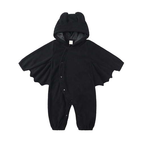 WIBACKER My First Halloween Bat Costume 0-24M Newborn Infant Baby Girl Boys' Hooded Jumpsuit Fleece Bat Romper