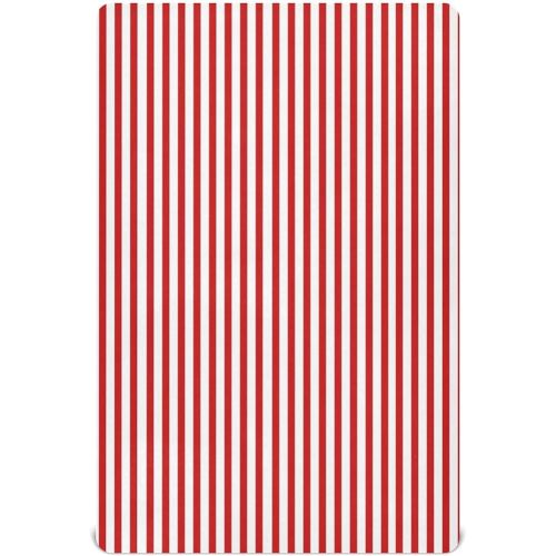 Red White Stripes Crib Sheets, Crib Sheets for Boys Girls, Breathable Soft Standard Toddler Crib Sheet 39 X 27 Inches