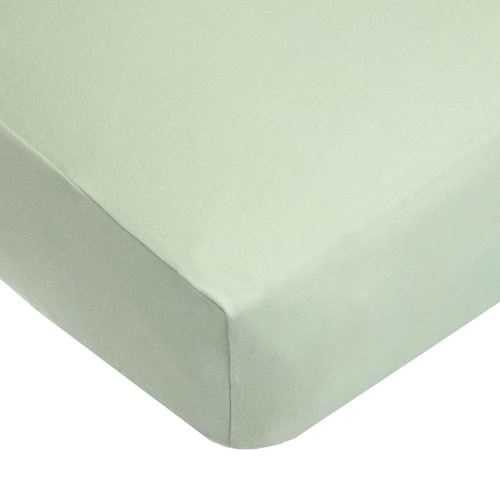 American Baby Company 100% Natural Cotton Fitted Crib Sheet 52" x 28" - Soft, Breathable, Hypoallergenic & Gentle Toddler Bed Sheet, Celery, Neutral for Boys & Girls