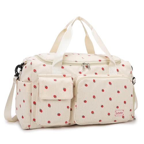 Small Gym Bags for Women, Travel Duffle Bag with Shoes Compartment, 4 in 1 Carry on Weekender Overnight Bag with Dry Wet Separated Pocket, Sport Gym Tote Bag for Yoga, Dance, Swimming, Workout, Ballet