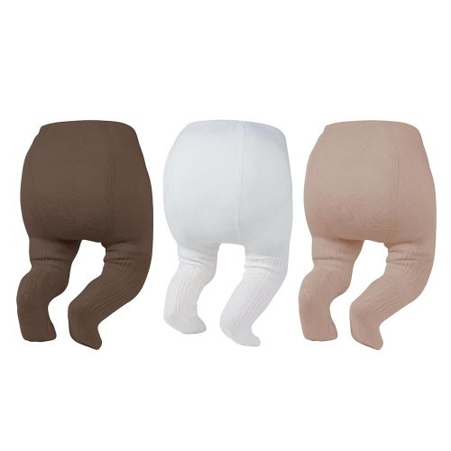Zando Baby Girl Tights Toddler Cable Knit Tights Cotton Leggings Stockings for Little Girls Pantyhose 3 Pack 0-4T