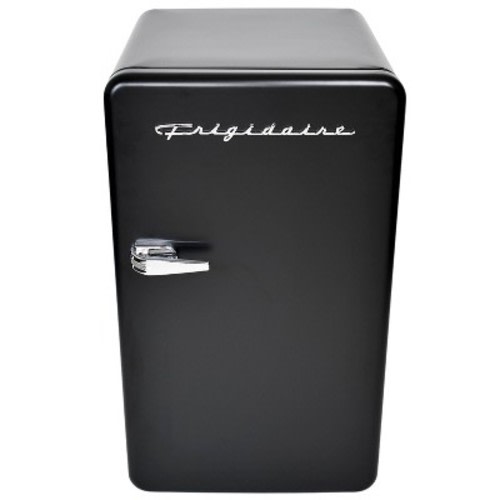 Frigidaire 3.2 cu ft Retro Compact Freestanding Beverage Refrigerator Black: ETL Listed, 2 Glass Shelves, Reversible Door
