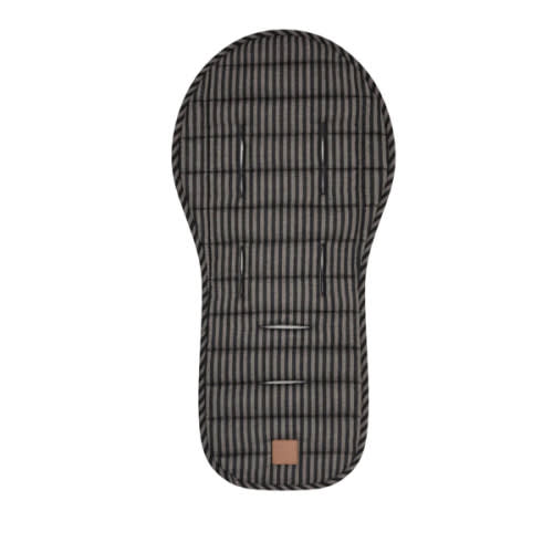 Noir Stripe Universal Linen Pram Liner