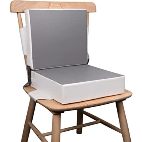 Kalawen Booster Seat for Kitchen Chair, Upgraded 2Pcs PU Washable Straps Safety Buckle Kids Toddler Booster Seat for Table