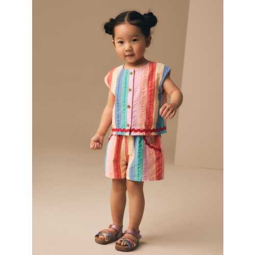 Rainbow Check Ric Rac Sleeveless Top & Shorts Set (3mths-7yrs)