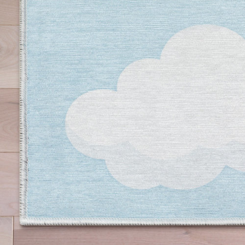 Kehr Kids Rugs Cloud 9 Modern Light Blue Area Rug