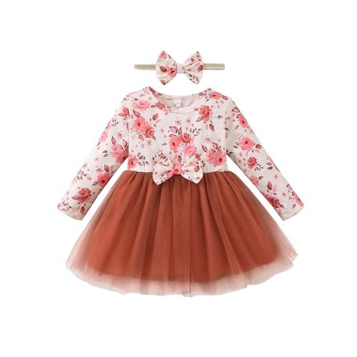 Baby Girl Dress Newborn Toddler Girl Fall Winter Dress Tutu Tulle Dresses for Girls