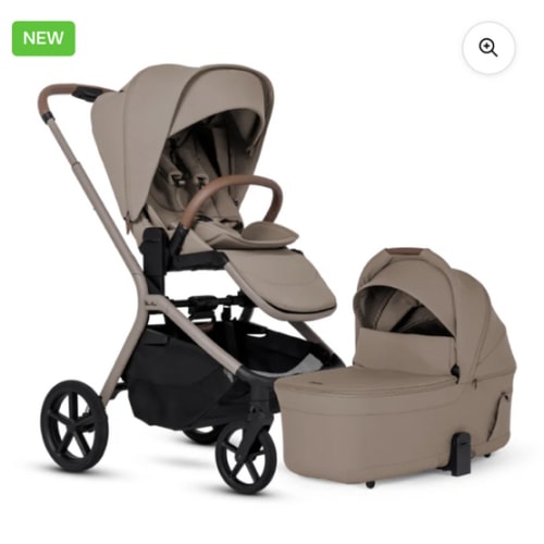 Silver Cross Breez Compact Stroller + Folding Bassinet Bundle | Bambi Baby