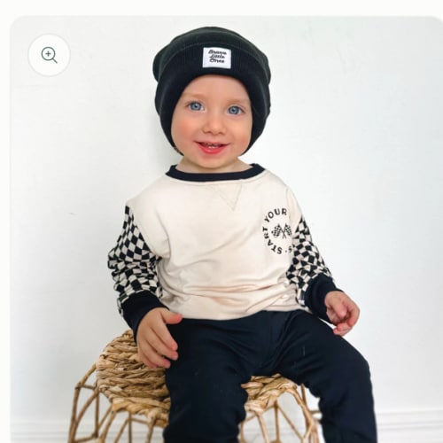 Midnight Black Knit Beanie