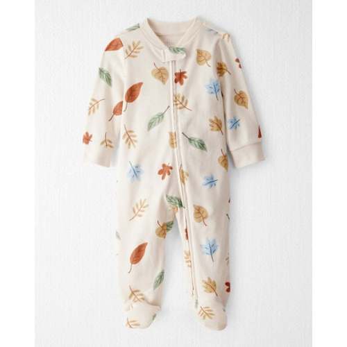 Baby Organic Cotton Sleep & Play Pajamas in Autumn Leaves Print - Little Planet | Carter's 6 Months