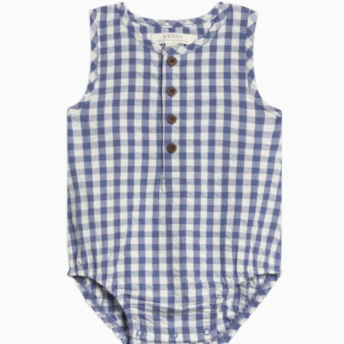 Wren Seersucker Bubble Romper