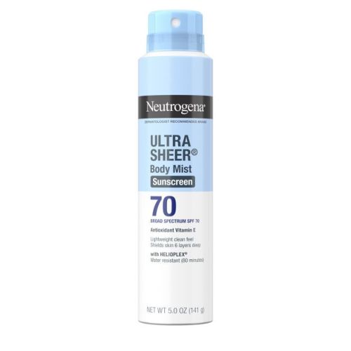 Neutrogena Ultra Sheer Sunscreen Spray, SPF 70, 5oz