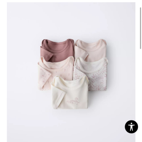 FIVE-PACK OF SWAN BODYSUITS - Pink | ZARA United States