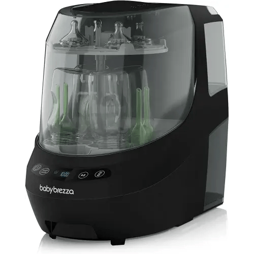 Baby Brezza Bottle Washer Pro - Baby Bottle Washer, Sterilizer + Dryer - All in One Machine Cleans Baby Essentials like Bottles + Pump Parts – Appliance to Replace Bottle Brushes & Drying Racks, Black