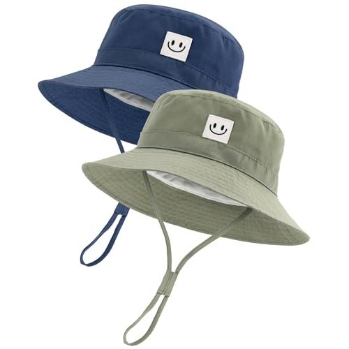 FURTALK Baby Sun Hat Smile Face Toddler Boys Girls Bucket Hat 0-5 Years Kids UPF 50+ Sun Protection Summer Hats