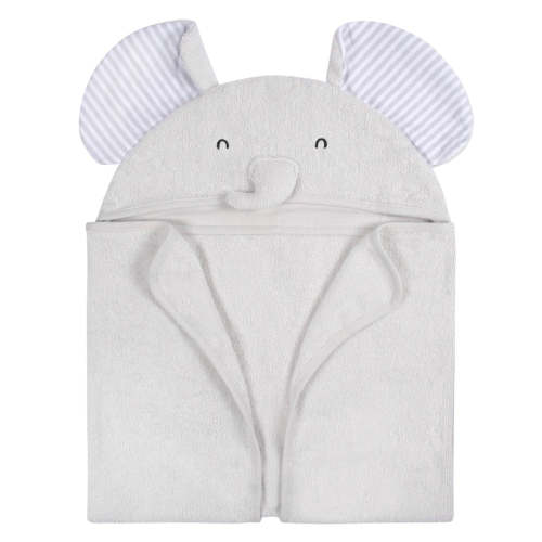 Embroidered 4-Piece Baby Neutral Grey Elephant Towel & Washcloths Set – Gerber Childrenswear