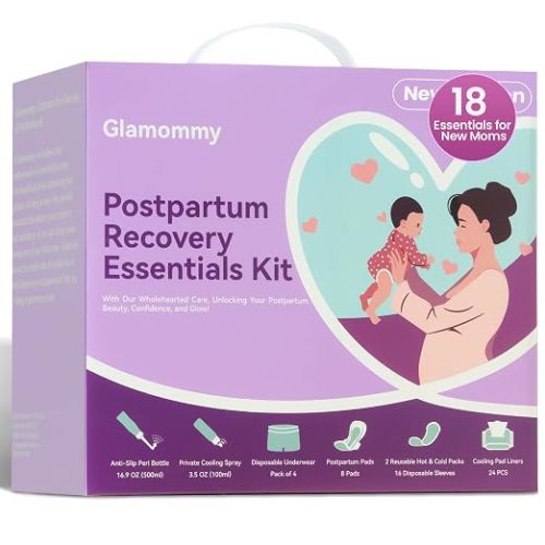 Glamommy Postpartum Recovery Essentials Kit, Labor & Delivery Care for Mom