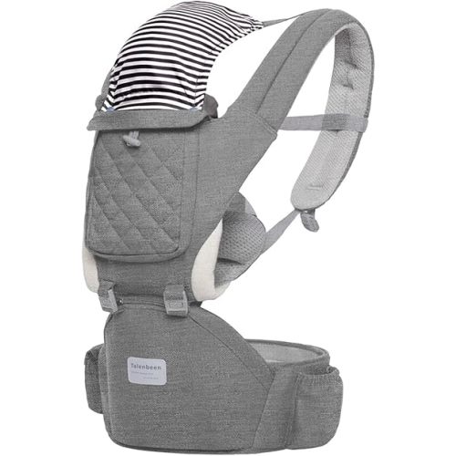 Baby Carrier, 6-in-1 Newborn to Toddler, Carrier with Hip Seat Lumbar Support 7-41 lbs, Adjustable Baby Holder Carrier for All Seasons & Positions
