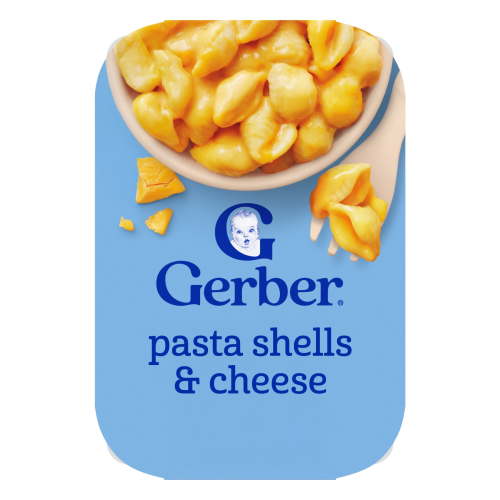 Gerber Mealtime for Toddler, Pasta Shells and Cheese Toddler Food, 6 oz Tray