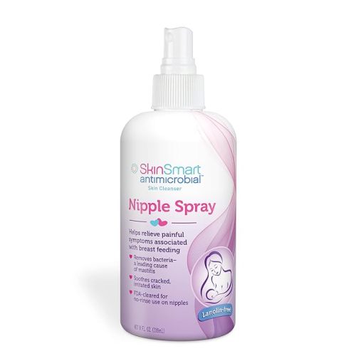 SkinSmart Nipple Relief Spray for Breastfeeding, Hypochlorous Acid, 8 oz