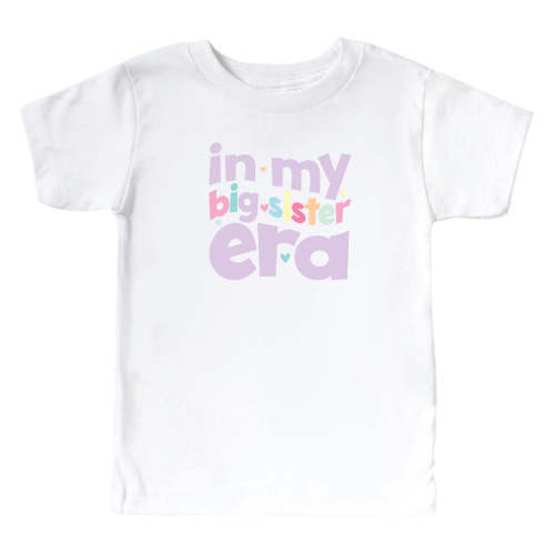 Big Sister Era Kids Graphic Tee | White