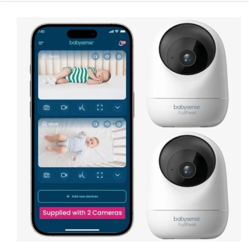 Babysense 2Peek Video Baby Monitor WiFi Security Camera with Auto Trac