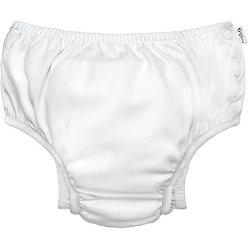 green sprouts Reusable Snap Swim Diaper, New White, 6 Months