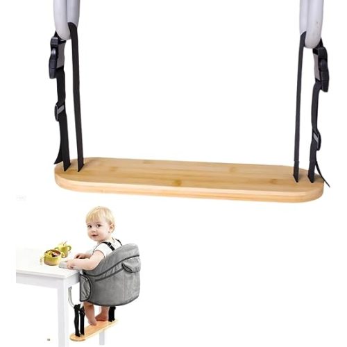 Baby Footrest Compatible with Inglesina Foot Rest:0.6inches Thick Sturdy Adjustable Bamboo Foot Rest Fit for Hook On High Chairs for Fast Table Chair High Chair that Attaches (Chairs Not Included)