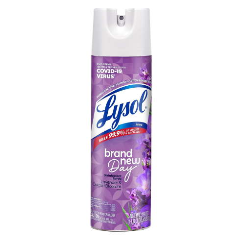 Lysol Disinfectant Spray, Sanitizing and Antibacterial Spray, Lavender & Cotton Blossom, 19 oz