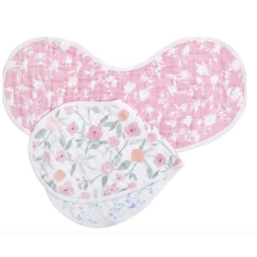Floral Cotton Muslin Burpy Bib 2pk | aden + anais