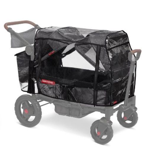 Radio Flyer Voya Rain Cover with Bag - Clear/Black