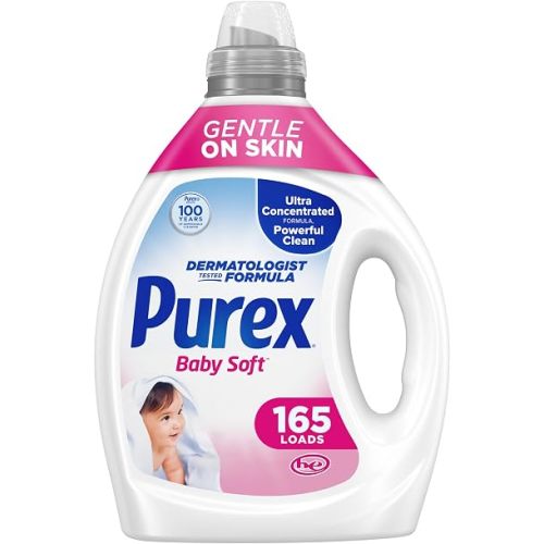 Purex Baby Soft Liquid Laundry Detergent, 82.5 fl oz, 165 Loads