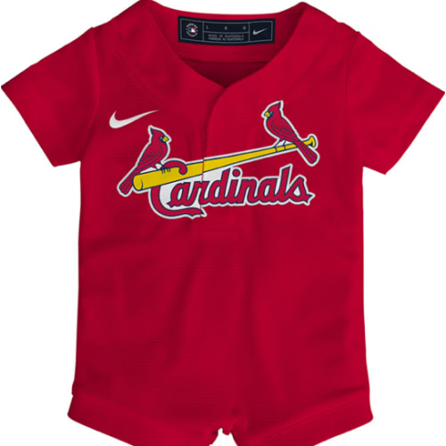 St Louis Cardinals Nike Baby Red Alt Blank Replica Romper Baseball Jersey - 133413862